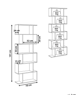 Säilytys<Beliani Kirjahylly 6 Hyllya Tumma Puu Valdosa