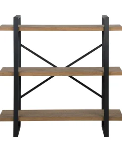 Säilytys<Beliani Kirjahylly 3 Hyllya Tumma Puu Timber