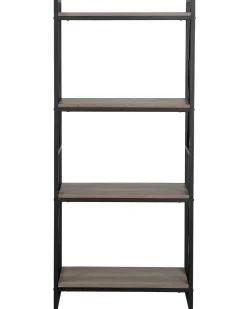 Säilytys<Beliani Kirjahylly 4 Hyllya Tumma Puu/Musta Forres