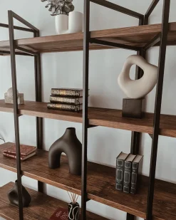 Säilytys<Beliani Kirjahylly 4 Hyllya Tumma Puu Compton