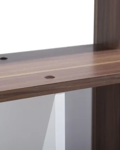 Discount Beliani Kirjahylly 5 Hyllya Tumma Puu/Valkoinen Orilla