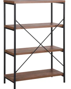 Säilytys<Beliani Kirjahylly 3 Hyllya Tumma Puu Brisbane