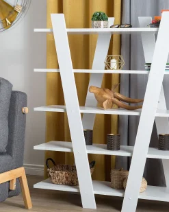 Clearance Beliani Kirjahylly 5 Hyllya Valkoinen Escalante