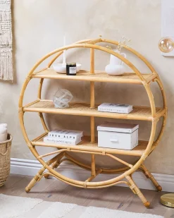 Ulkokalusteet<Beliani Kirjahylly Rottinki 3 Hyllya Luonnonvari Tuvalu Ii