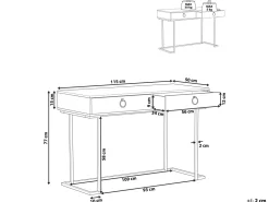 Hot Beliani Konsolipoyta 2 Laatikkoa Musta/Kulta Westport
