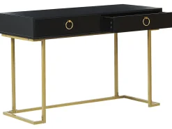 Hot Beliani Konsolipoyta 2 Laatikkoa Musta/Kulta Westport