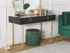 Hot Beliani Konsolipoyta 2 Laatikkoa Musta/Kulta Westport