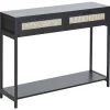Sale Beliani Konsolipoyta 2 Laatikkoa Musta Opoco