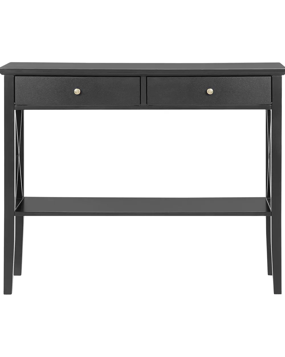 Fashion Beliani Konsolipoyta 2 Laatikkoa Musta Avenue