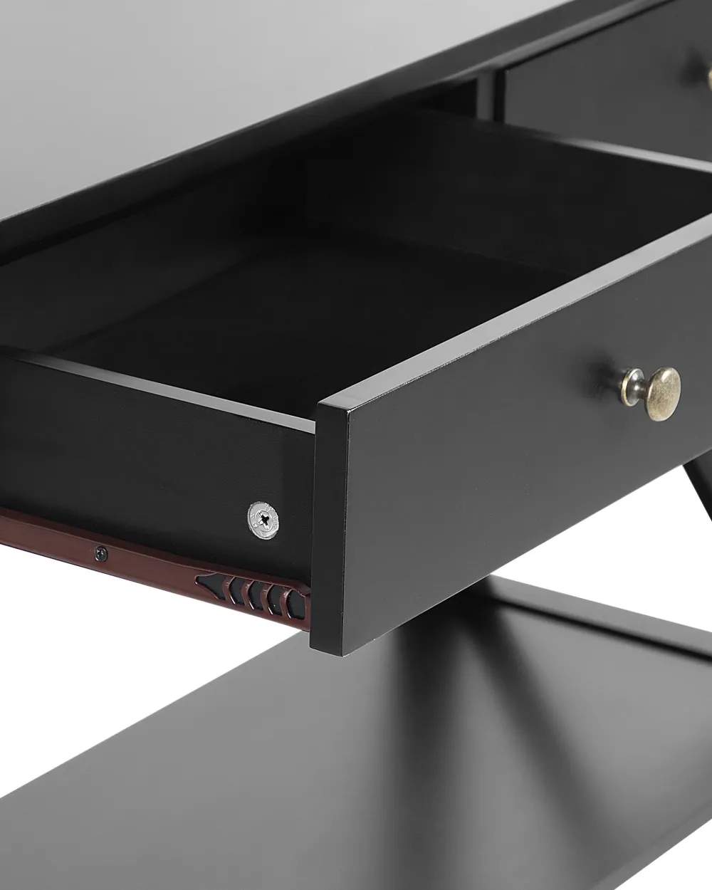 Fashion Beliani Konsolipoyta 2 Laatikkoa Musta Avenue