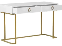 Säilytys<Beliani Konsolipoyta 2 Laatikkoa Valkoinen/Kulta Westport