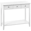 Pöydät<Beliani Konsolipoyta 3 Laatikkoa Valkoinen Galva