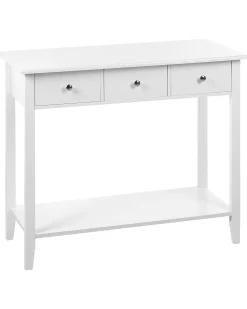 Pöydät<Beliani Konsolipoyta 3 Laatikkoa Valkoinen Galva