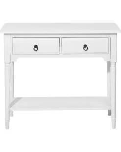 Discount Beliani Konsolipoyta 2 Laatikkoa Valkoinen Lowell