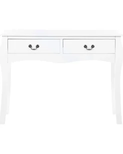 Pöydät<Beliani Konsolipoyta 2 Laatikkoa Valkoinen Klawock