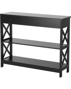 Store Beliani Konsolipoyta Laatikko Musta Montgomery