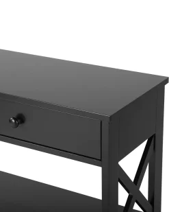 Store Beliani Konsolipoyta Laatikko Musta Montgomery