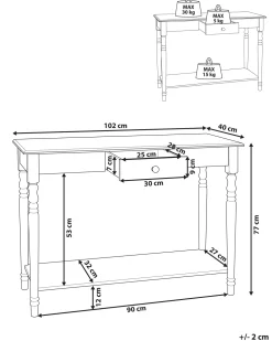 Cheap Beliani Konsolipoyta Laatikko Valkoinen Tobago