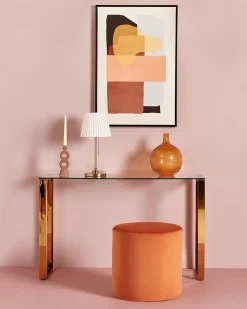 Fashion Beliani Konsolipoyta Lasitasolla Ruostumaton Teras Kulta Tilon