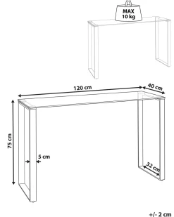 Fashion Beliani Konsolipoyta Lasitasolla Ruostumaton Teras Kulta Tilon