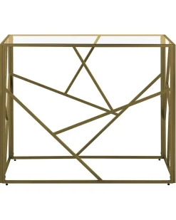 Store Beliani Konsolipoyta Lasitasolla Metalli Kulta Orland