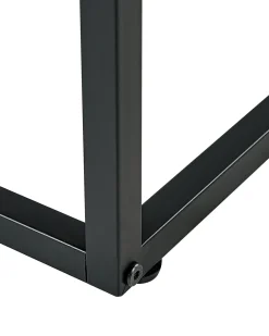 Clearance Beliani Konsolipoyta Lasitasolla 2 Laatikkoa Tumma Puu/Musta Mauk