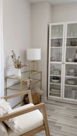 Pöydät<Beliani Konsolipoyta Lasitasolla Rauta Kulta Aline