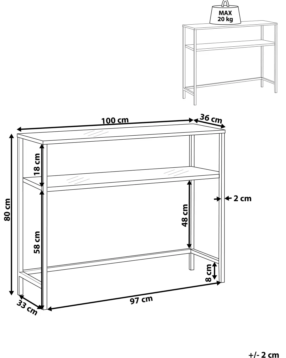 Pöydät<Beliani Konsolipoyta Lasitasolla Rauta Kulta Aline