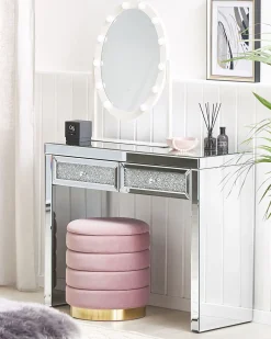 Online Beliani Konsolipoyta Peililasi 2 Laatikkoa Hopea Tilly