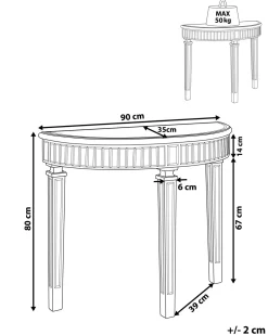 Pöydät<Beliani Konsolipoyta Peililasi Hopea Toulouse