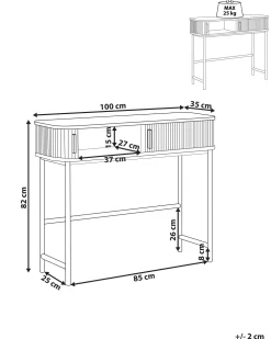 Pöydät<Beliani Konsolipoyta Tumma Puu/Musta Jose