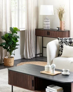 Pöydät<Beliani Konsolipoyta Tumma Puu/Musta Jose