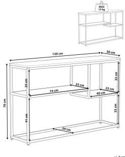 Sale Beliani Konsolipoyta Tumma Puu/Musta Belmont