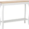 Pöydät<Beliani Konsolipoyta Vaalea Puu/Valkoinen Hartford