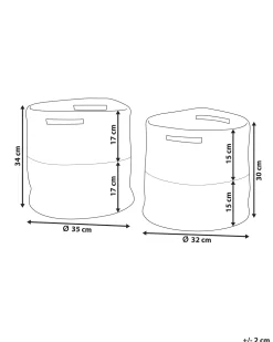 New Beliani Kori Hiekanruskea/Vaaleanharmaa 2 Kpl Naulla