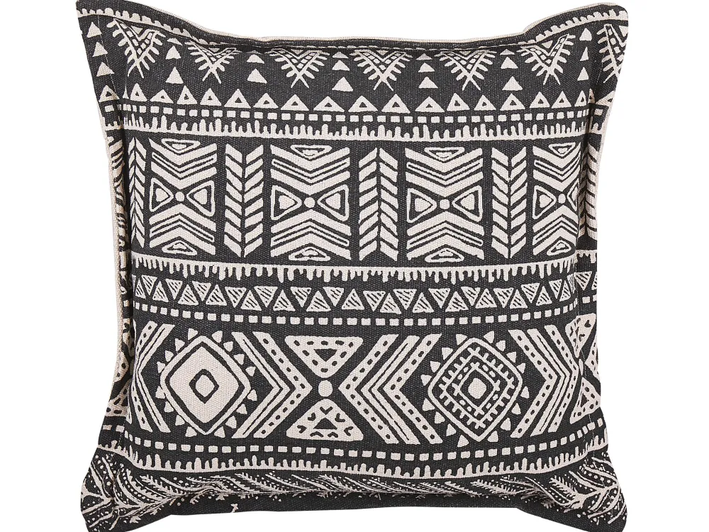 Tekstiilit<Beliani Koristetyyny 2 Kpl 45X45 Cm Mustabeige Sirvan