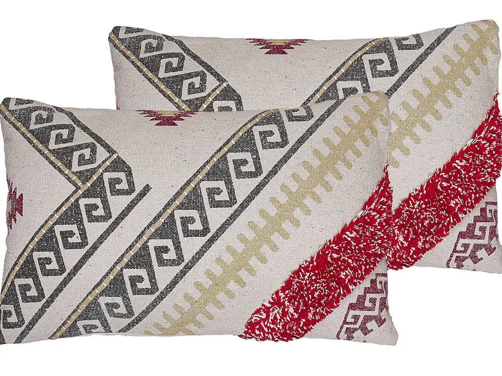 Outlet Beliani Koristetyyny 30 X 50 Cm 2 Kpl Monivarinen Betula