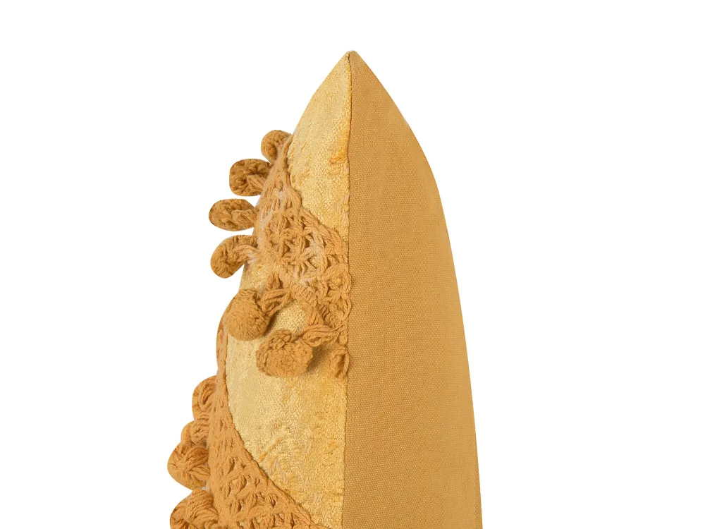 Best Beliani Koristetyyny 30 X 50 Cm Keltainen Ayroor