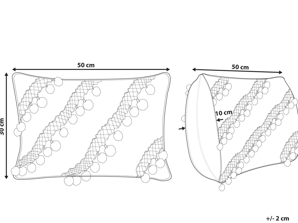 Best Beliani Koristetyyny 30 X 50 Cm Keltainen Ayroor