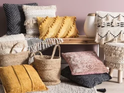 Best Beliani Koristetyyny 30 X 50 Cm Keltainen Ayroor