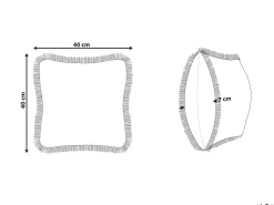 Tekstiilit<Beliani Koristetyyny 40 X 40 Cm Samettinen Beige Pothos