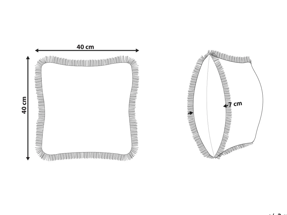 Tekstiilit<Beliani Koristetyyny 40 X 40 Cm Samettinen Beige Pothos