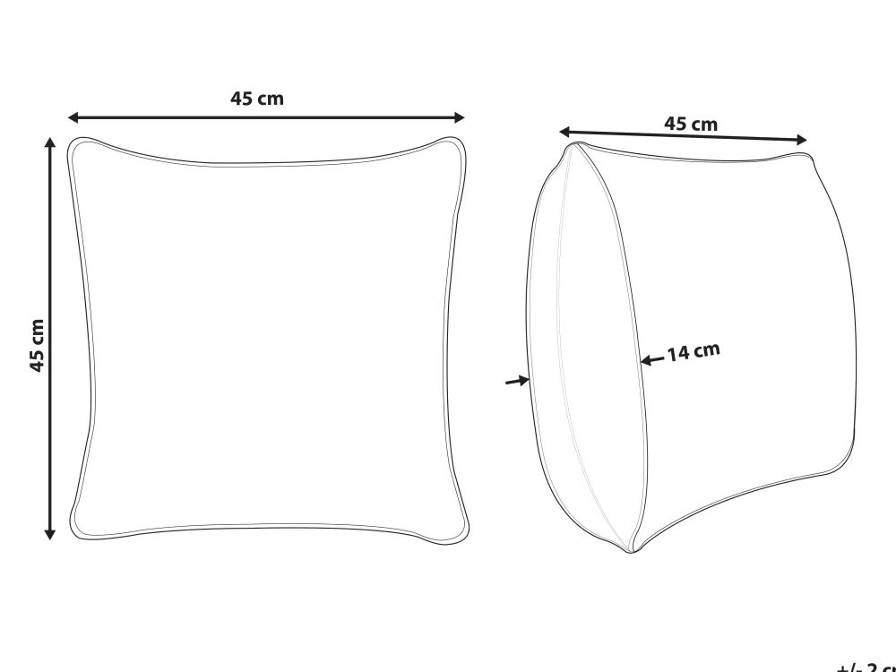 Best Sale Beliani Koristetyyny Beige 45 X 45 Cm Oxalis