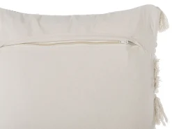 Discount Beliani Koristetyyny Beige Kirjailtu 45 X 45 Cm Villur