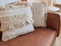 Tekstiilit<Beliani Koristetyyny Beige Kirjailtu 45 X 45 Cm 2 Kpl Villur