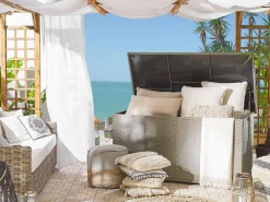 Tekstiilit<Beliani Koristetyyny Beige Kirjailtu 45 X 45 Cm 2 Kpl Villur