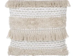 Tekstiilit<Beliani Koristetyyny Beige Kirjailtu 45 X 45 Cm 2 Kpl Villur