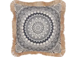 Best Sale Beliani Koristetyyny Beige/Musta 45 X 45 Cm 2 Kpl Agrimony