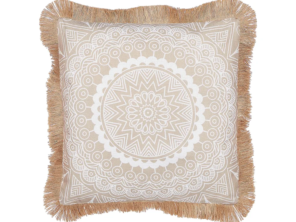 Tekstiilit<Beliani Koristetyyny Beige/Valkoinen 45 X 45 Cm 2 Kpl Geranium