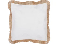 Sale Beliani Koristetyyny Beige/Valkoinen 45 X 45 Cm Agrimony